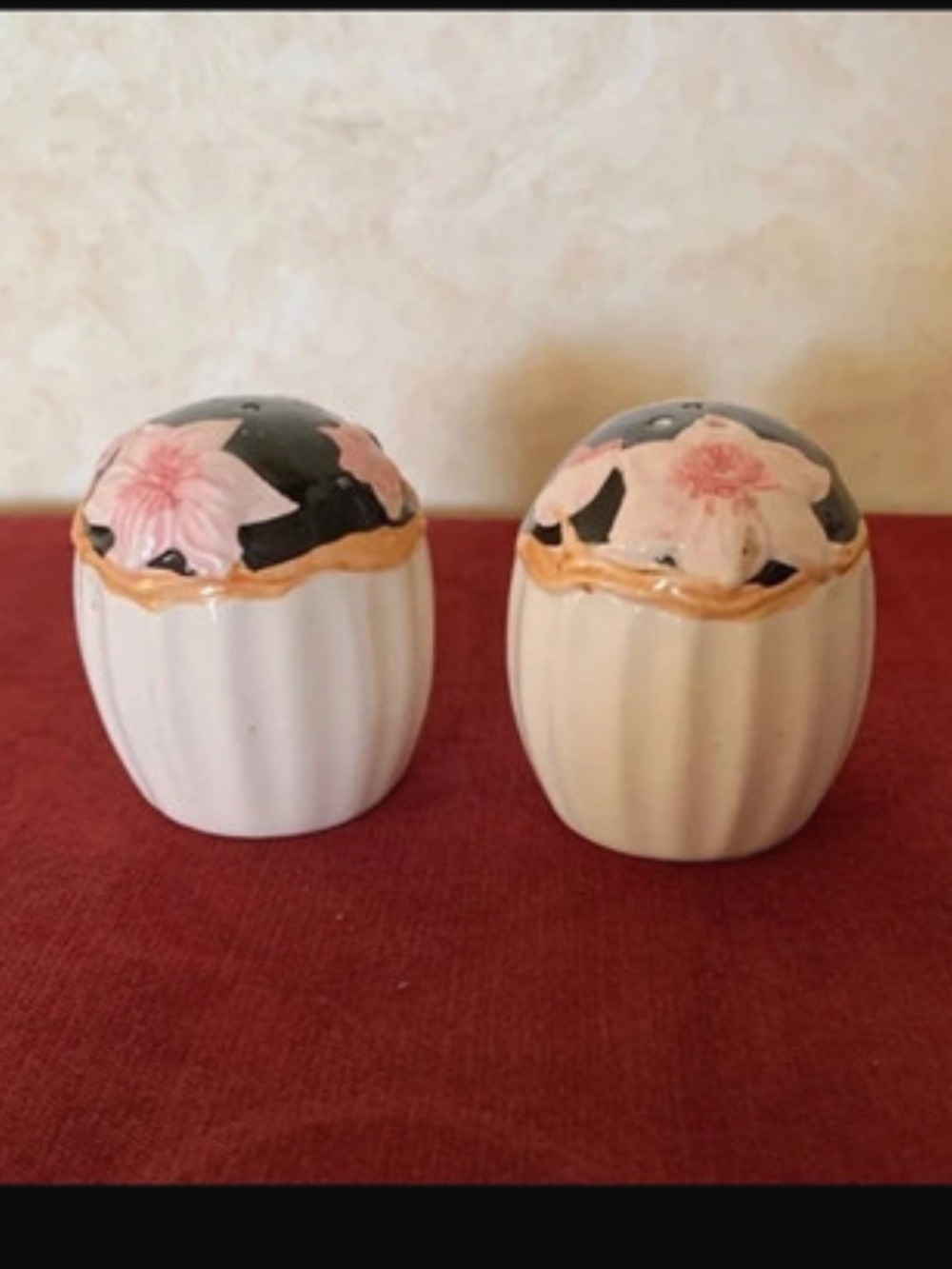 Set of 2 Never Use Ceramic Sugar Salt and Pepper Shakers